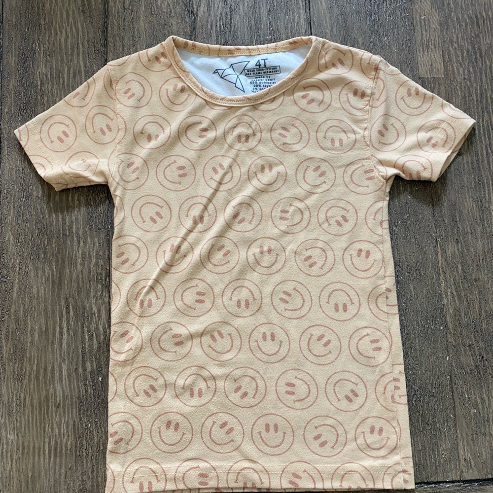 Smiley Face Beige T-Shirt